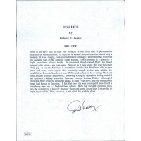 Richard E. Leakey One Life signed Souvenir Typescript JSA Authenticated
