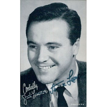 Jack Lemmon Actor Signed 3.5x5.25 Postcard Photo JSA Authenticated