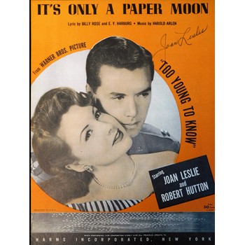 Joan Leslie Signed It's Only A Paper Moon Sheet Music JSA Authenticated
