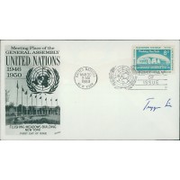 Trygve Lie Secretary-General UN Signed First Day Cover JSA Authenticated