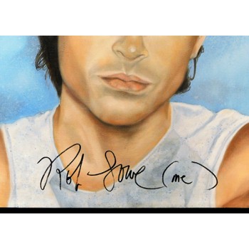 Rob Lowe Signed 12x16 One Of A Kind Hand Painted Canvas JSA Authenticated
