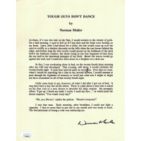 Norman Mailer Tough Guys Dont Dance Signed Souvenir Typescript JSA Authenticated