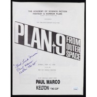 Paul Marco Plan 9 From Outer Space Signed 30th Anniversary Gala Program JSA Auth