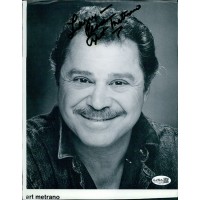 Art Metrano Actor Signed 8.25x10.5 Cut Page Photo JSA Authenticated Creases Art Metrano Actor Signed 8.25x10.5 Cut Page Photo JSA Authenticated Creases
