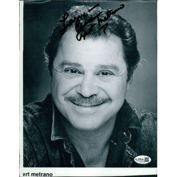 Art Metrano Actor Signed 8.25x10.5 Cut Page Photo JSA Authenticated Creases