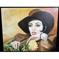 Liza Minnelli Signed 16x20 One Of A Kind Hand Painted Canvas JSA Authenticated