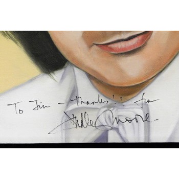 Dudley Moore Signed 12x16 One Of A Kind Hand Painted Canvas JSA Authenticated