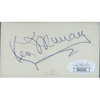 Ken Murray Actor Signed 2x3.5 Business Card JSA Authenticated
