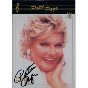 Patti Page Signed 1992 Collect-A-Card Country Classics Card #77 JSA Authentic