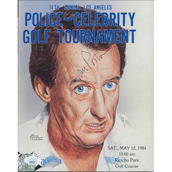 Tom Poston Actor Signed Golf Celebrity Program Cover Page JSA Authenticated