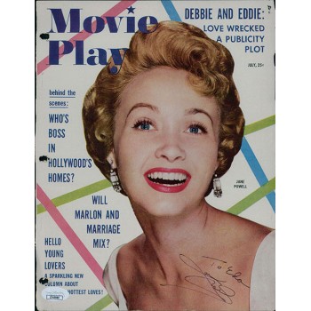 Jane Powell Actress Signed 8.5x11 Cut Magazine Cover Page JSA Authenticated
