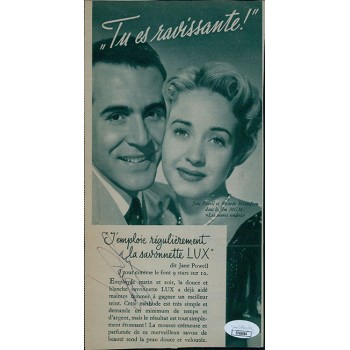 Jane Powell Actress Signed 5x9.5 Cut Magazine Page JSA Authenticated