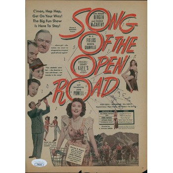 Jane Powell Actress Signed 7.5x10.5 Cut Magazine Page JSA Authenticated