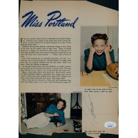Jane Powell Actress Signed 8x10 Cut Magazine Page JSA Authenticated