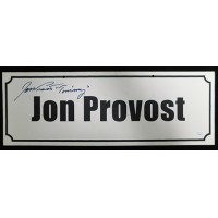 Jon Provost Signed 7x20 Name Plate Convention Sign JSA Authenticated