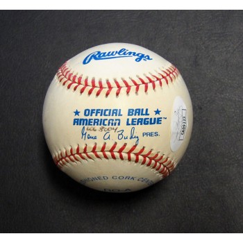 Dennis Quaid Actor Signed Rawlings American League Baseball JSA Authenticated