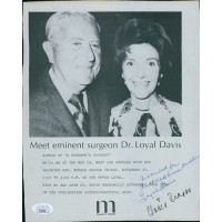 Nancy Reagan and Loyal Davis Signed 8x10 Cut Page JSA Authenticated