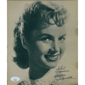 Debbie Reynolds Actress Signed 8x9.25 Cut Magazine Page Photo JSA Authenticated