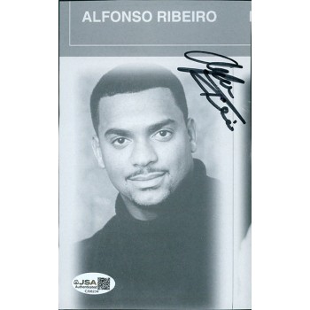 Alfonso Ribeiro Actor Signed 4.25x7 Cut Page Photo JSA Authenticated