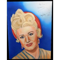 Ginger Rogers Signed 12x16 One Of A Kind Hand Painted Canvas JSA Authenticated