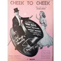 Ginger Rogers Signed Cheek To Cheek Sheet Music JSA Authenticated