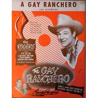 Roy Rogers Signed A The Gay Ranchero Sheet Music JSA Authenticated
