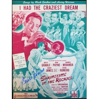 Cesar Romero Signed I Had The Craziest Dream Sheet Music JSA Authenticated