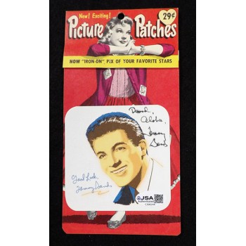 Tommy Sands Actor Singer Signed 3.5x3.5 Iron On Patch JSA Authenticated