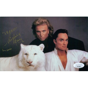 Siegfried and Roy Magicians Signed 5x8 Postcard Photo JSA Authenticated