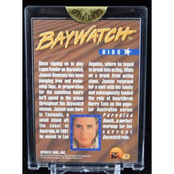 Jaason Simmons Baywatch Signed 1995 Sports Time Card #20 /1000