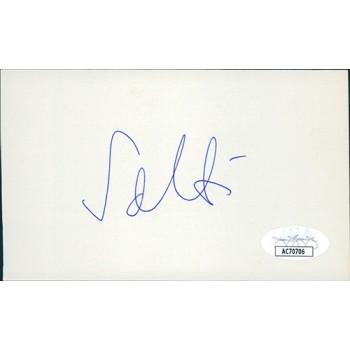 George Solti Conductor Signed 3x5 Index Card JSA Authenticated