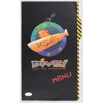 Steven Spielberg Director Signed Dive Restaurant Menu JSA Authenticated