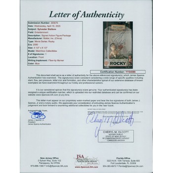 Sylvester Stallone Signed Rocky Matchbox Collectibles Car JSA Authenticated DMG