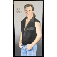 Patrick Swayze Signed 12x24 One Of A Kind Hand Painted Canvas JSA Authenticated