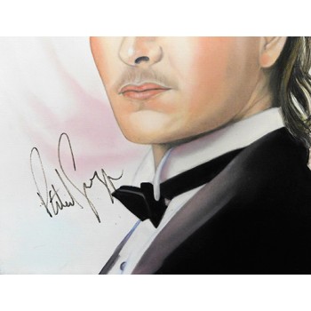 Patrick Swayze Signed 12x16 One Of A Kind Hand Painted Canvas JSA Authenticated