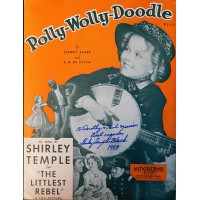 Shirley Temple Black Signed Polly-Wolly-Doodle Sheet Music JSA Authenticated