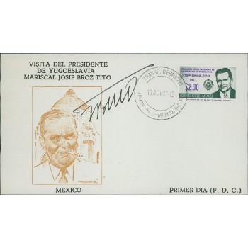 Josip Broz Tito Yugoslavia President Signed First Day Issue Cachet JSA Authentic