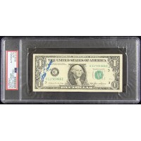 Grant Turner Disc Jockey Signed One Dollar Bill Currency PSA Authenticated