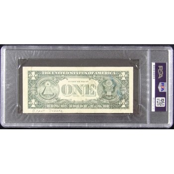 Grant Turner Disc Jockey Signed One Dollar Bill Currency PSA Authenticated