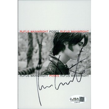 Rufus Wainwright Singer Signed 4x6 Postcard Photo JSA Authenticated