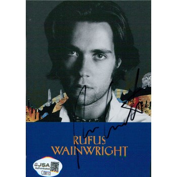 Rufus Wainwright Singer Signed 4x6 Postcard Photo JSA Authenticated