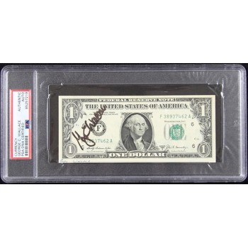 George Wallace Governor Singer Signed One Dollar Bill Currency PSA Authenticated