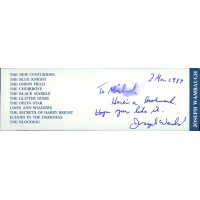 Joseph Wambaugh Police Writer Signed Folded Bookmark JSA Authenticated
