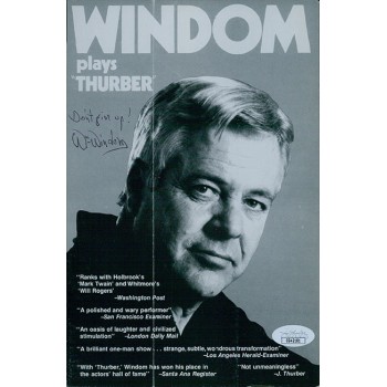 William Windom Actor Signed 6x9 Page Photo JSA Authenticated Creased