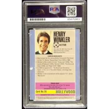 Henry Winkler Actor Signed 1991 Starline Hollywood Card #26 PSA Authenticated