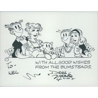 Dean Young Cartoonist Signed Blondie 4.25x5.5 Card JSA Authenticated