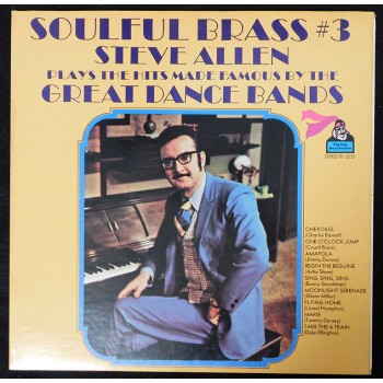 Steve Allen Actor Musician Signed Soulful Brass #3 LP Album JSA Authenticated