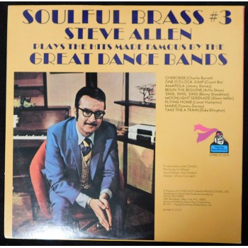 Steve Allen Actor Musician Signed Soulful Brass #3 LP Album JSA Authenticated