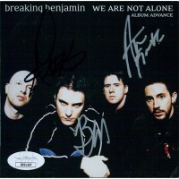Breaking Benjamin Signed CD Cover We Are Not Alone by 3 JSA Authenticated
