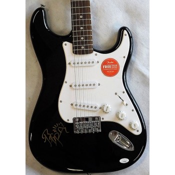 Blanco Brown Country Signer Rapper Signed Black Squier Guitar JSA Authenticated
